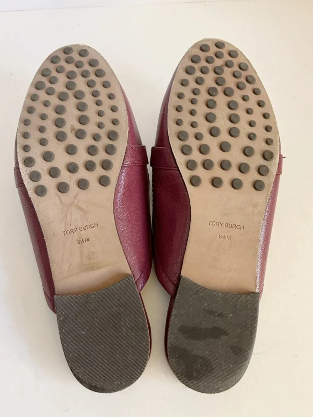 Tory Burch burgundy leather